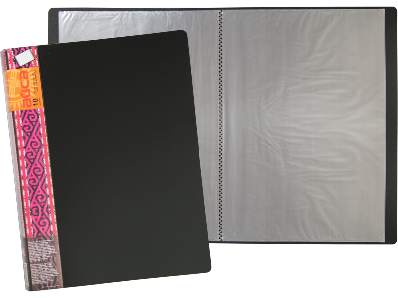 Папка с файлами - А4 10 черный (236х11х308мм.) "Айса" толщина пластика 0.50мм. файла 0.25мм. (Shantou Yuansheng Industry)