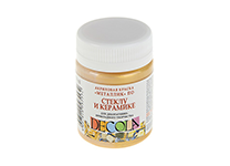 Краски д/рисования по стеклу и керамике акриловые - 50мл. золото металлик "Декола" (Н.П.)