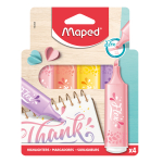 Маркеры текстовые в наборе - 4цв. "Pastel" блистере (Maped)