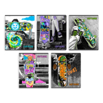 Тетрадь - А5  48л. клетка "ЯРКИЙ СКЕЙТБОРД" Феникс)