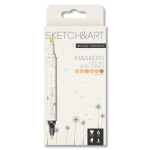 Скетчмаркеры перманентные в наборе -  6цв. "SKETCH&ART. Портрет" двусторонние в картонной упаковке (BrunoVisconti)