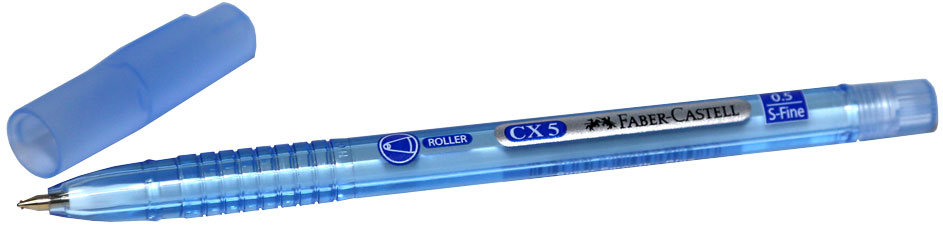 Роллер - синий стержень "CX5" 0.5мм. (Faber Castell)