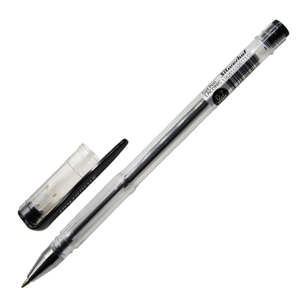 Ручка гелевая - черный стержень 0.7мм. "Laconic" (Silwerhof)