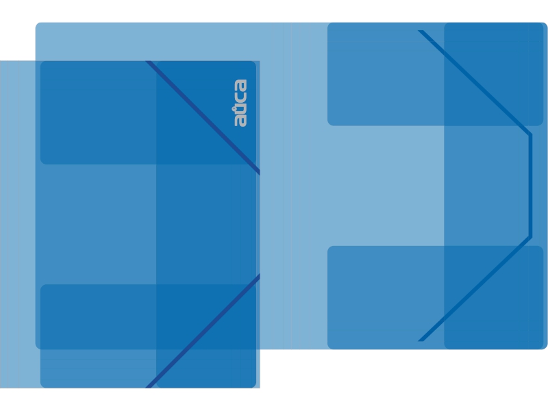 Папка с резинкой - А4 прозрачно синий (245х318мм.) "Айса" толщина пластика 0.30мм. (Shantou Yuansheng Industry)