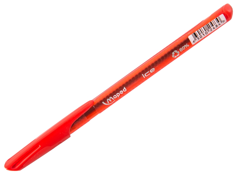 Ручка шариковая - красный стержень "Ice" medium 1.0мм. (Maped)