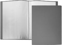 Папка с файлами - А4 40 серый "Basic" (Silwerhof)