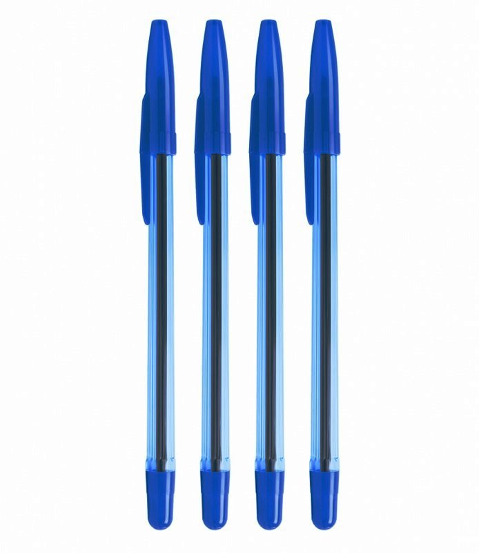 Ручка шариковая - синий стержень "Офис" 0.7-1.0мм. тонированный корпус (Стамм)