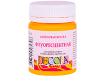 Краска акриловая флуоресцентная - 50мл. оранжевая "Декола" (Н.П.)