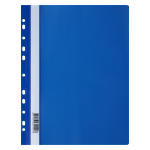 Скоросшиватель пластиковый - синий А4 160мкм. с перфорацией (Стамм)