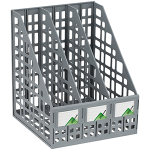 Лоток сборный вертикальный - 3 секционный серый (Стамм)