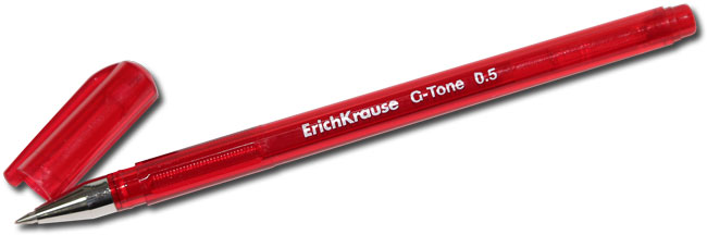 Ручка гелевая - красный стержень "G-tone" (ErichKrause)