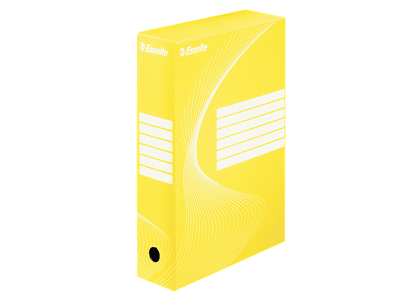 Бокс картонный - 350х250х80 желтый (ESSELTE)