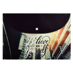 Папка с кнопкой - А4+ 335х230мм "ЦИТАТА ДНЯ" 1 отделение. пластик (Феникс)