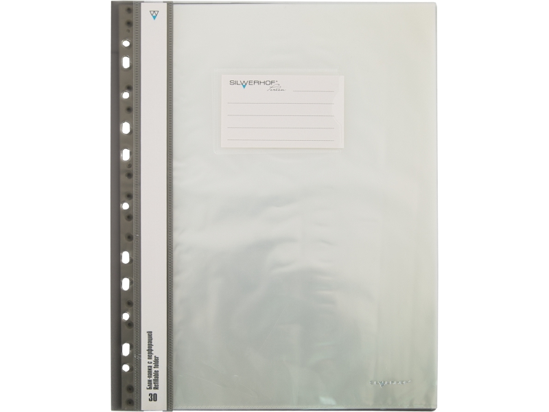 Папка с файлами - А4 30 серый с перфорацией "Elegance" (Silwerhof)