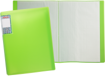 Папка с файлами - А4 30 прозрачно зеленый неон. (236х24х308мм.) "Айса" толщина пластика 0.70мм. файла 0.25мм. (Shantou Yuansheng Industry)
