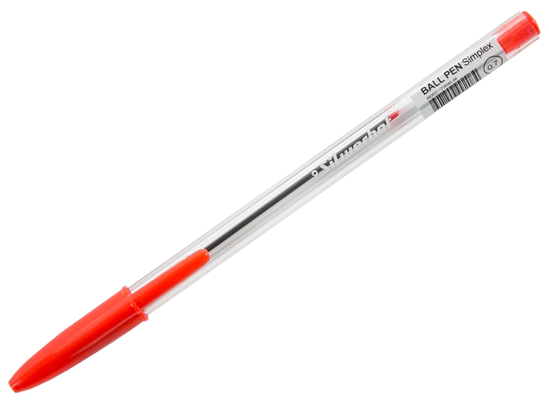 Ручка шариковая - красный стержень 0.7мм. "Simplex" (Silwerhof)