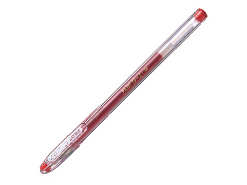 Ручка гелевая - красный стержень 0.7мм. "GEL TYPE INK" (PILOT)