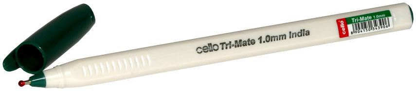 Ручка шариковая - зеленый стержень "Cello Trimate" (J&J Marketing)