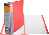 Папка с файлами - А4 80 красный (236х54х308мм.) "Айса" толщина пластика 0.80мм. файла 0.25мм. (Shantou Yuansheng Industry)